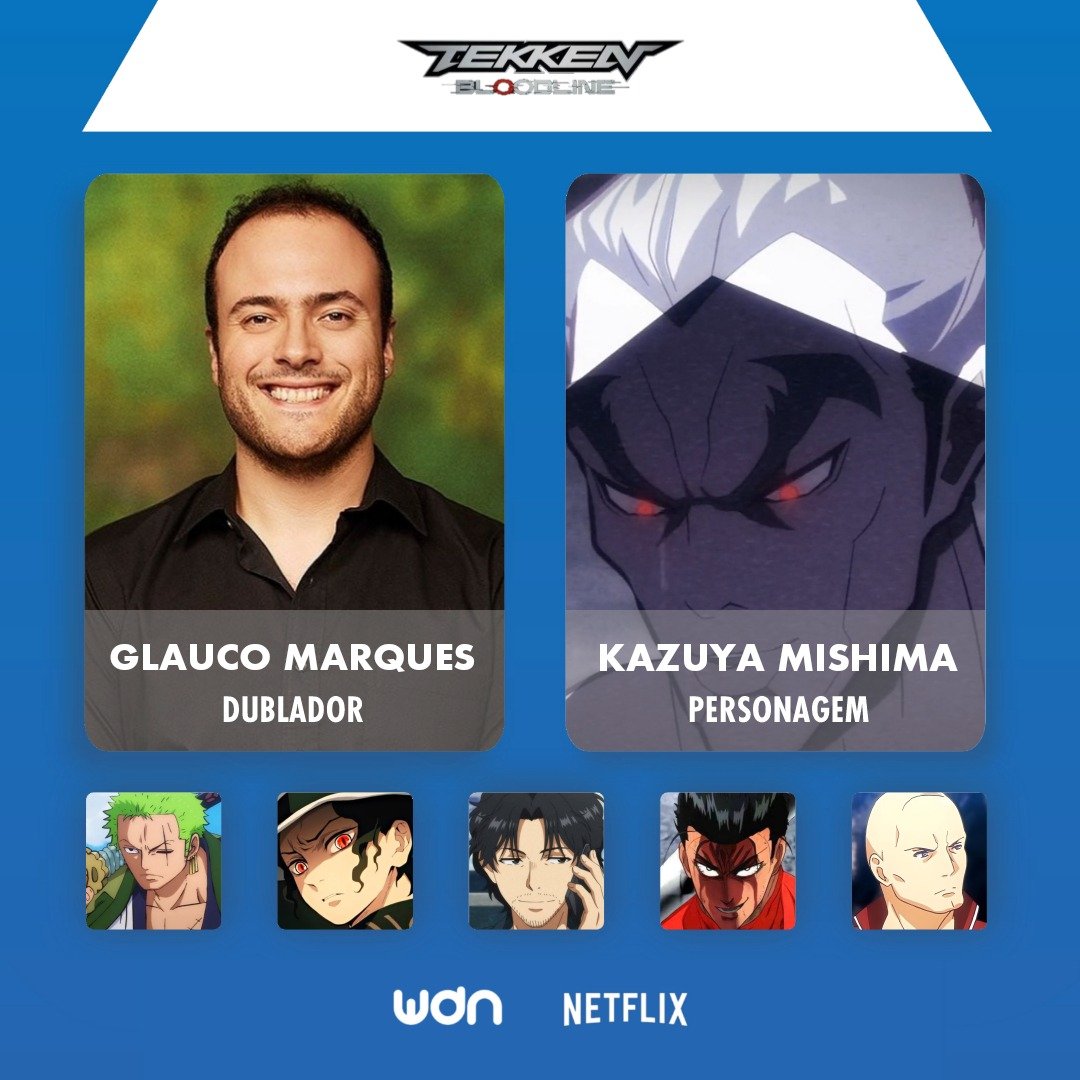 WDN - World Dubbing News on X: Glauco Marques como Kazuya Mishima