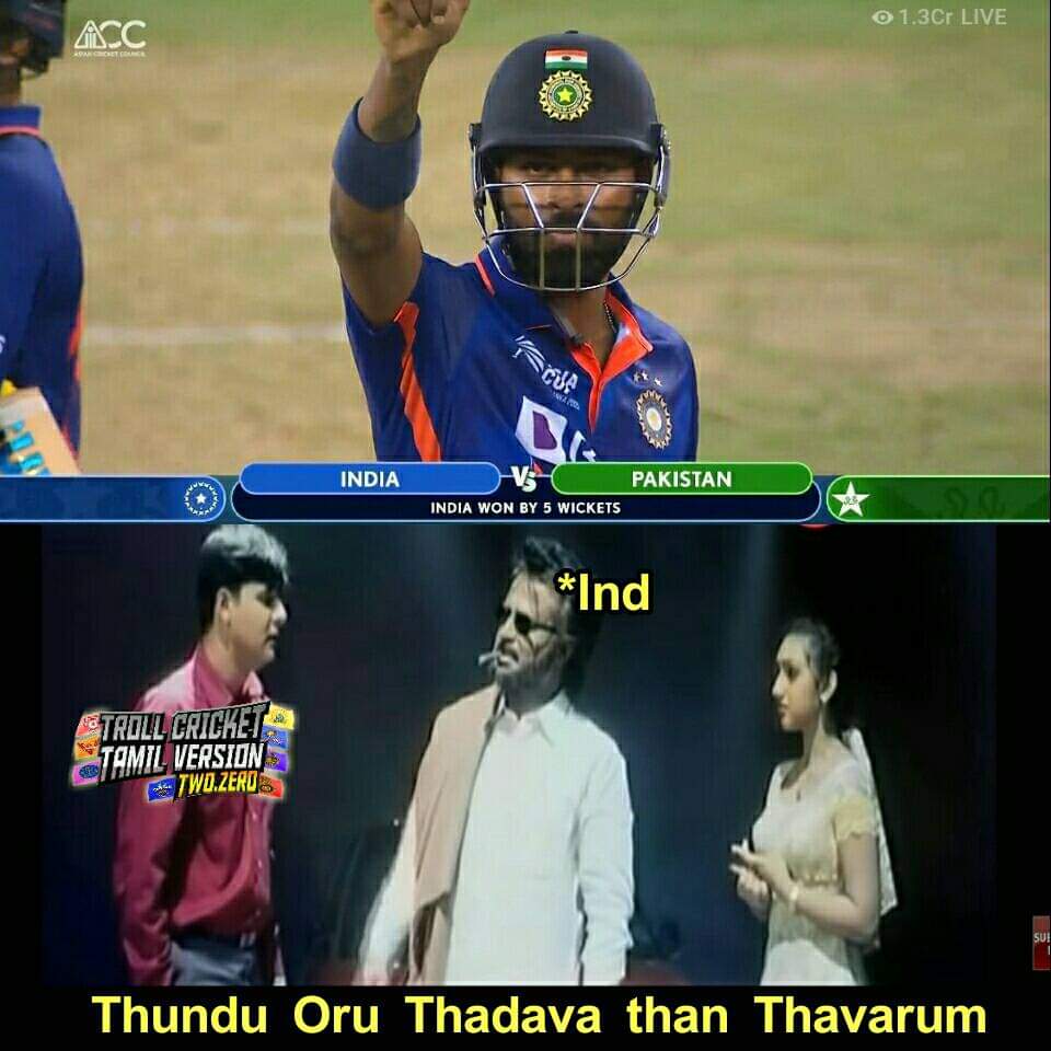iam_seenu's tweet photo. Kugfu pandya @hardikpandya7 finishes in style equal contributions from @imjadeja #Revenge is sweeter #INDvsPAK https://t.co/J8FNcrDnv3