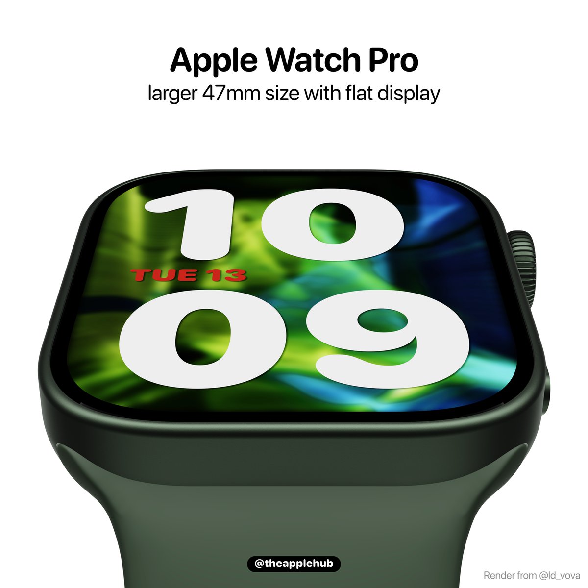 theapplehub's tweet photo. According to Mac Otakara, the upcoming Apple Watch Series 8 “Pro” will feature a larger 47mm size and a flat display. This model is expected to start at a higher price close to $1000 https://t.co/9MmBhkewFA