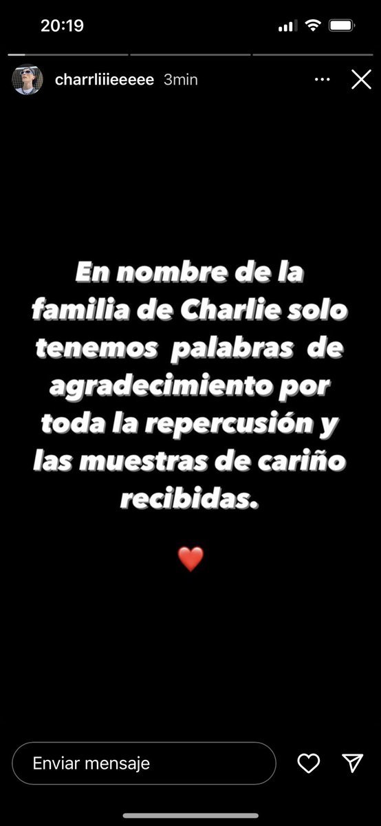 itsxmendesb94's tweet photo. COMUNICADO DE LA FAMILIA DE CHARLIE: https://t.co/57wSpC4YZj