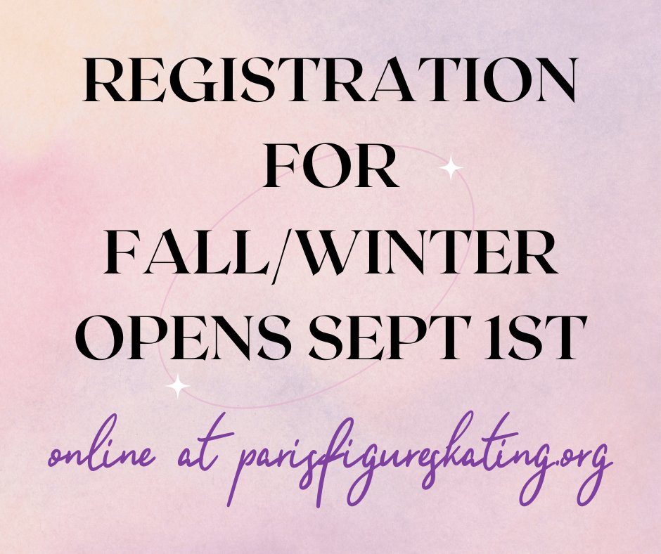 ParisFSC's tweet photo. Registration for Fall/Winter 2022/2023 opens on Thursday, September 1st.  For details of programs visit our website https://t.co/FvETo7vKFV