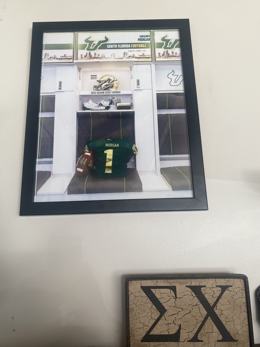 USFGreg's tweet image. The 2022 @USFFootball Season Ticket Member gift was one of the best! Even motivated me to frame some other prints and finish one corner of my garage bar. Well done @USFAthletics 👏👏🤘 #GoBulls #USF