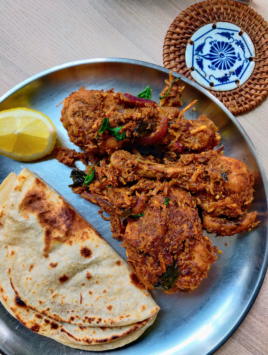 Kori Ajadina or Mangalorean style chicken sukka for lunch today. So good. #homecooking #brooklynlife
