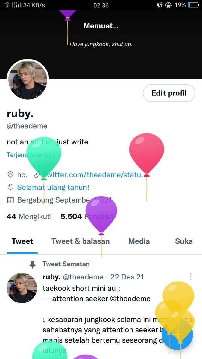 theademe's tweet photo. happy level up ruby, semoga segera ketemu bangtan✨ https://t.co/wM41jYYokU