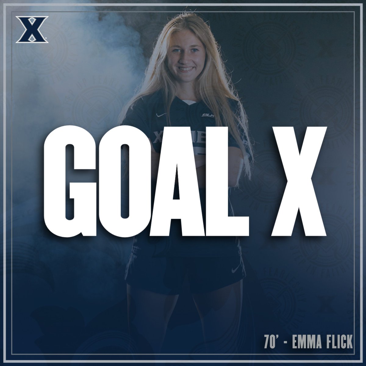 XavierWSOC's tweet photo. GOAL X! Emma Flick's first goal as a Musketeer ties the game up at 2-2!

#LetsGox https://t.co/aUcYjPq25C