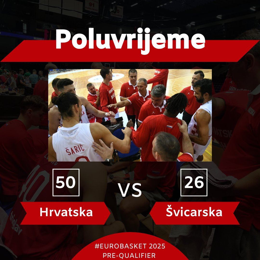 CROATIABasket's tweet photo. 🔥🔥🔥
Samo tako dalje 🇭🇷!
#EuroBasket #prequalifier #igrajmojaHrvatska #CroatiaFullOfLife https://t.co/MLnOGVGhFK