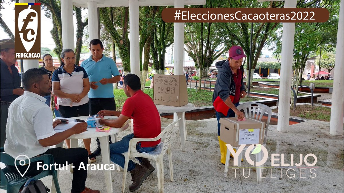 fedecacao's tweet photo. Continuamos con nuestro proceso electoral desde Fortul-Arauca, Melgar-Tolima, Chima-Santander y Dorado- Meta Importante participación por parte de los cacaocultores en las presentes 
 #EleccionesCacaoteras2022 https://t.co/SkFpYQH1GG