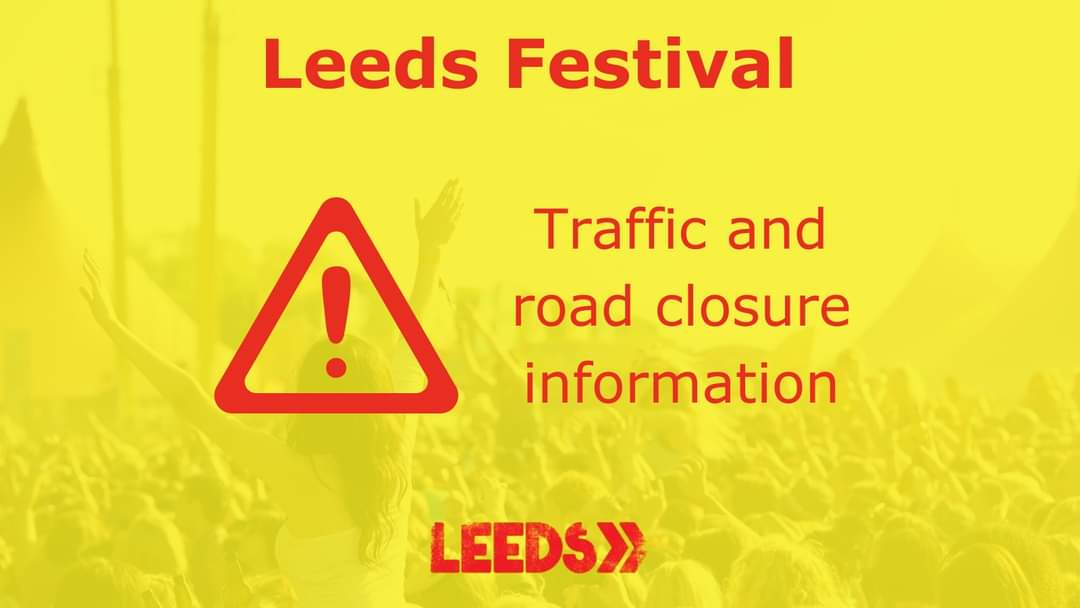 CllrSamFirth's tweet photo. 🎪 MONDAY morning will see a lot of people leaving the #LeedsFestival site at @BramhamPark.  
 
To avoid hitting the traffic, try to avoid the area, in particular between J44 and J45 on the A1(M). The A64 remains closed. 
 
For information, visit ➡️ https://t.co/SQSvIpjWQ8 https://t.co/VSv6rDdGVX