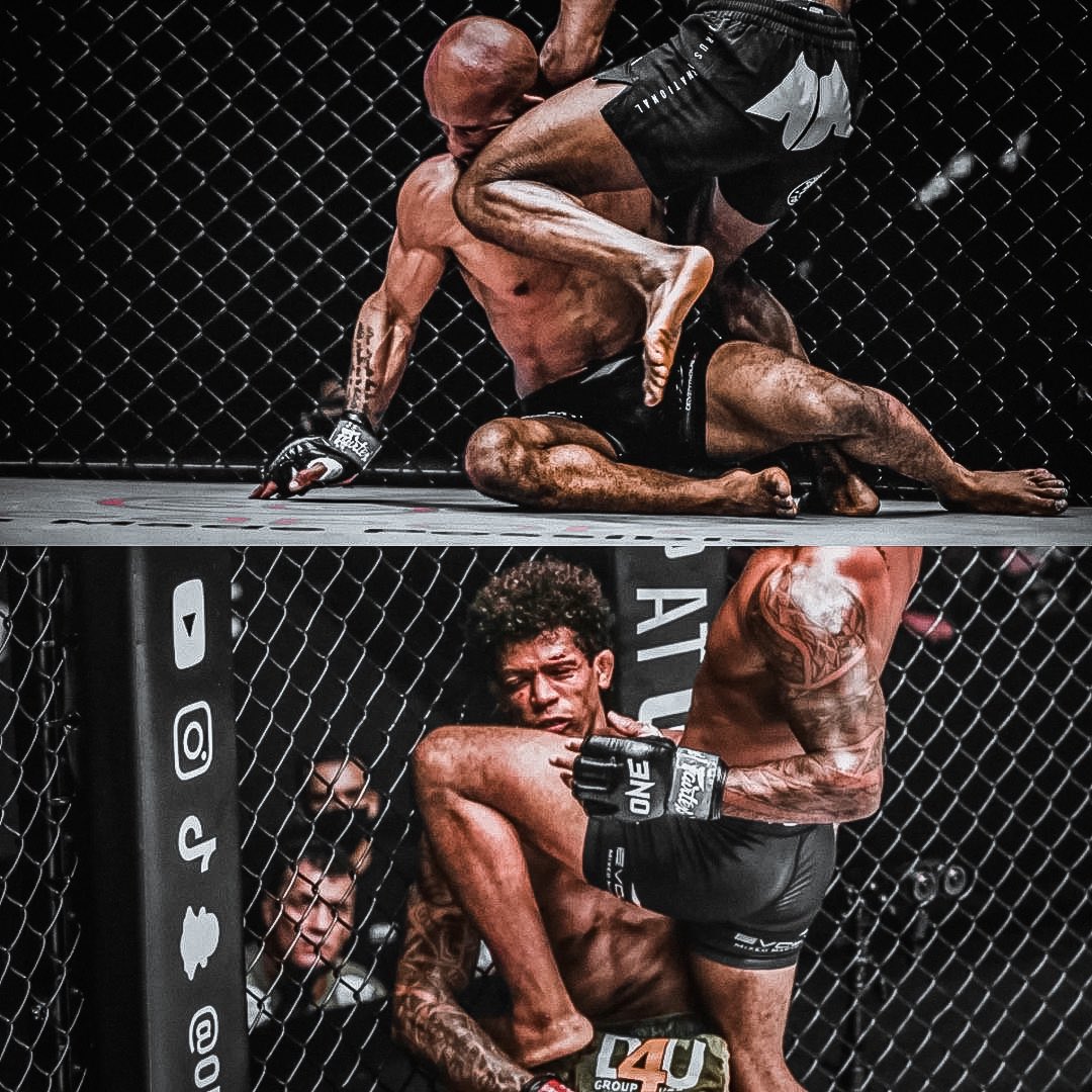 elrocktagono's tweet photo. Demetrious Johnson dándole una cucharada de su propia medicina a Adriano Moraes. @ONEChampionship https://t.co/eKXmXf2Hev