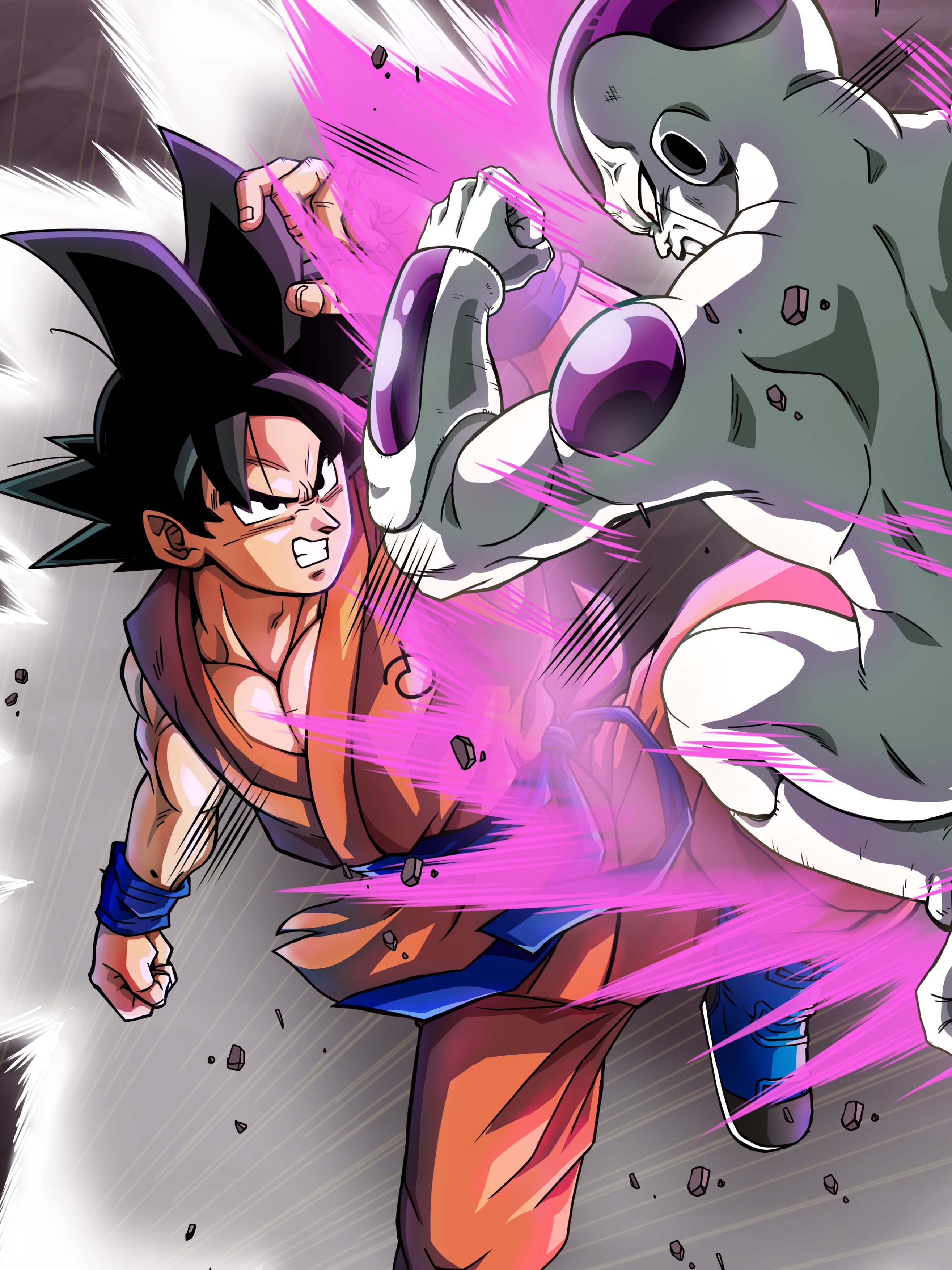 Animated an art I would like a future UL Frieza to have (OG picture comes  from Bucchigiri Match). More info in the comments and kit post probably  soon. : r/DragonballLegends