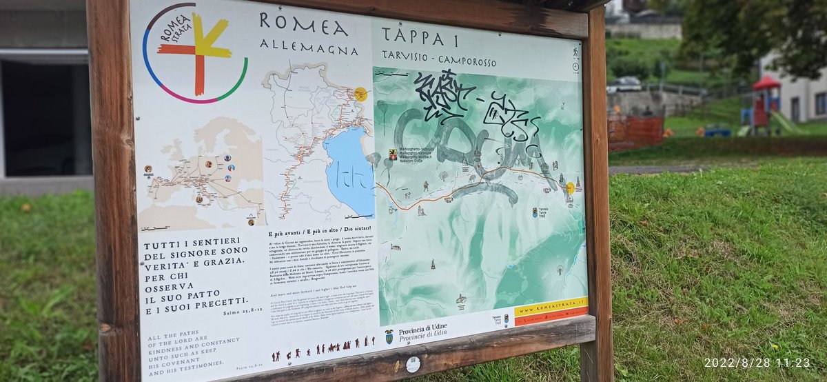 DomingaDori's tweet photo. @RomeaStrata #romeastrata #theartofwalking #walkart #pilgrimscard
@maxfound77
Che si creda o meno, camminare riconcilia con se stessi e con il mondo. Oggi 2 tappe della Romea Strata (Tarvisio -Pontebba). @FVGlive @CamminoCeleste https://t.co/h0a0Lk15nn