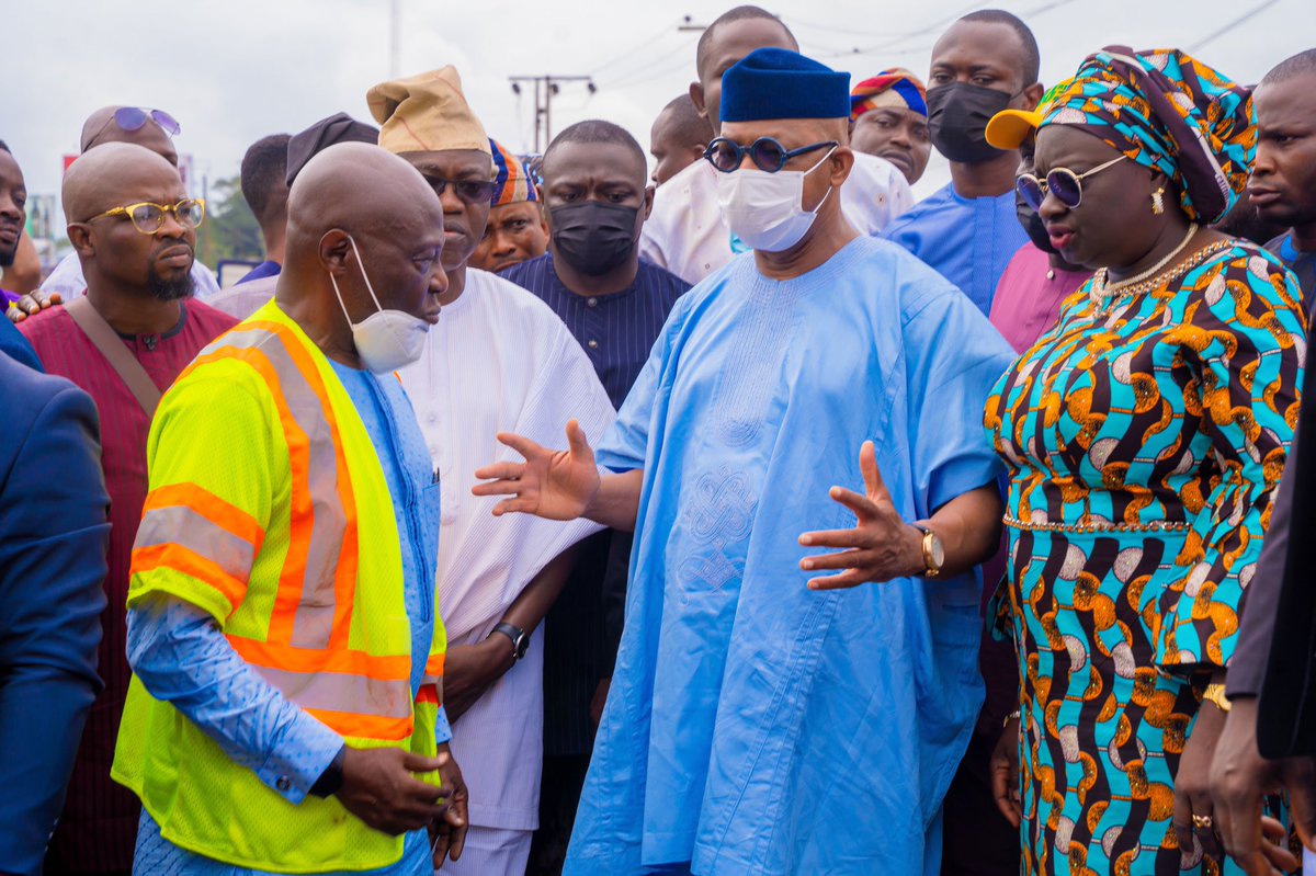 DapoAbiodunCON's tweet photo. I was at Old Toll Gate to inspect the ongoing reconstruction of all the identified failed portions of the Lagos-Sango Ota-Abeokuta Road which our Administration has vowed to permanently fix. https://t.co/P97KVbsXOg