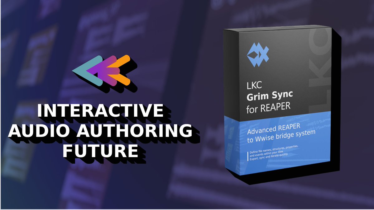 lkctools's tweet photo. Grim Sync - Advanced REAPER to Wwise bridge system is finally available.
There is also a free version so check it out.
Learn more: https://t.co/9tep3I8wtn
Video presentation: https://t.co/zZK1djDBAW
#gameaudio #sounddesign #gamedev #reaperdaw #wwise #audiokinetic #cockos https://t.co/kj2zIllhyi