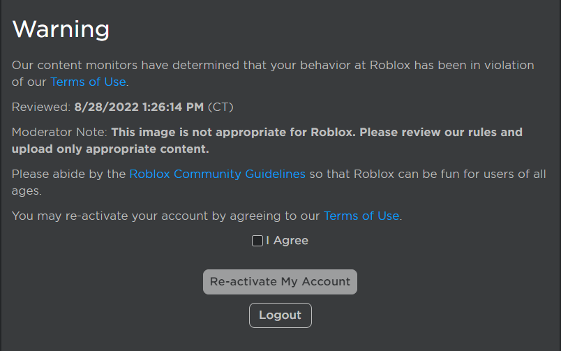 RBX_Lightning's tweet photo. I got warned for an image of a FISH on roblox😭😭 https://t.co/jjJvTblFl3