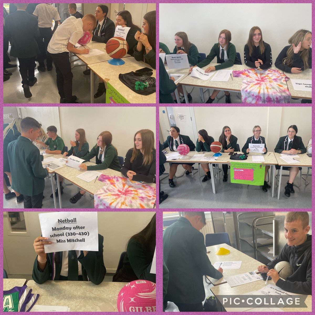 StLukesHigh's tweet photo. What a fantastic afternoon at Friday's Fresher’s Fair! Well done to 1st &amp; 2nd year who signed up to so many extracurricular activities at lunch time or after school - look forward to see you all next week!! Thanks to Miss Gillan @PEStLukes for organising. #excellentexperiences https://t.co/Vn2Ie9PhHC