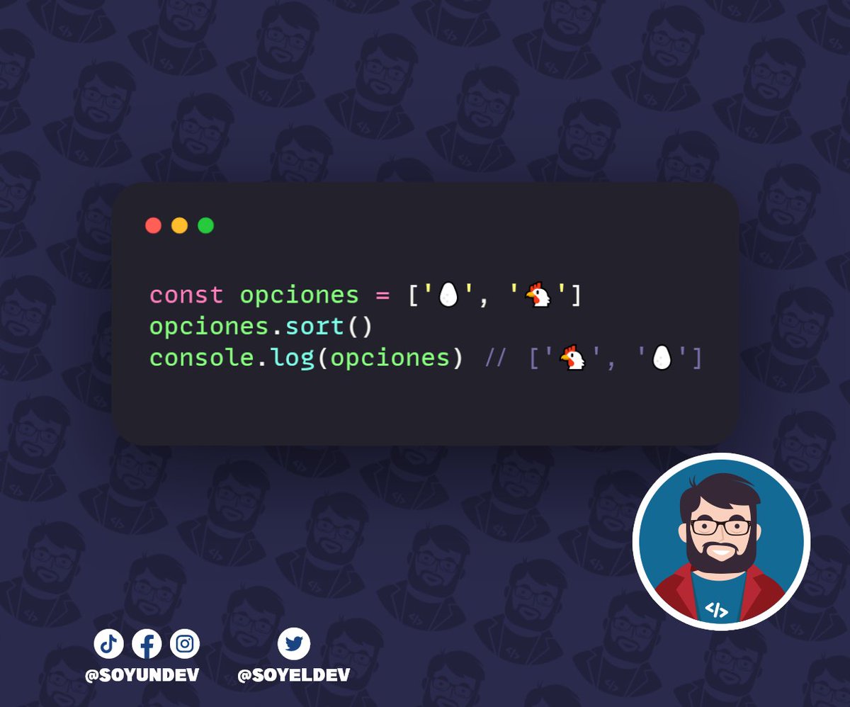 soyeldev's tweet image. ¿Qué fue primero, el huevo o la gallina?

JavaScript nos responde esa pregunta 🤣