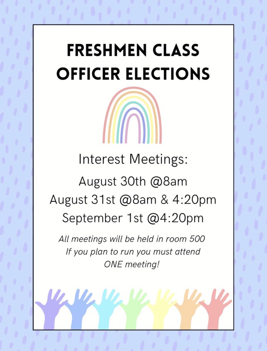 RattlerStuco's tweet photo. Freshman Class Officer Elections are coming up! Attend a meeting if you are interested! #smhs2022 #smcisd #strikeasone #gd2br https://t.co/pot0mg4340