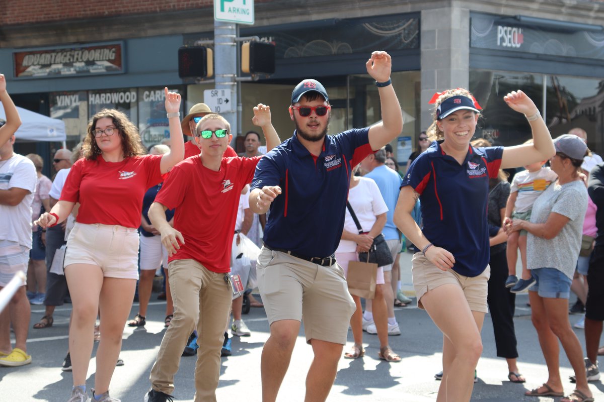 ShipUBand's tweet photo. Yesterday, the drumline and majorettes paraded up and down King street at the annual Shippensburg Cornfest! https://t.co/zC0J8oIkjp
