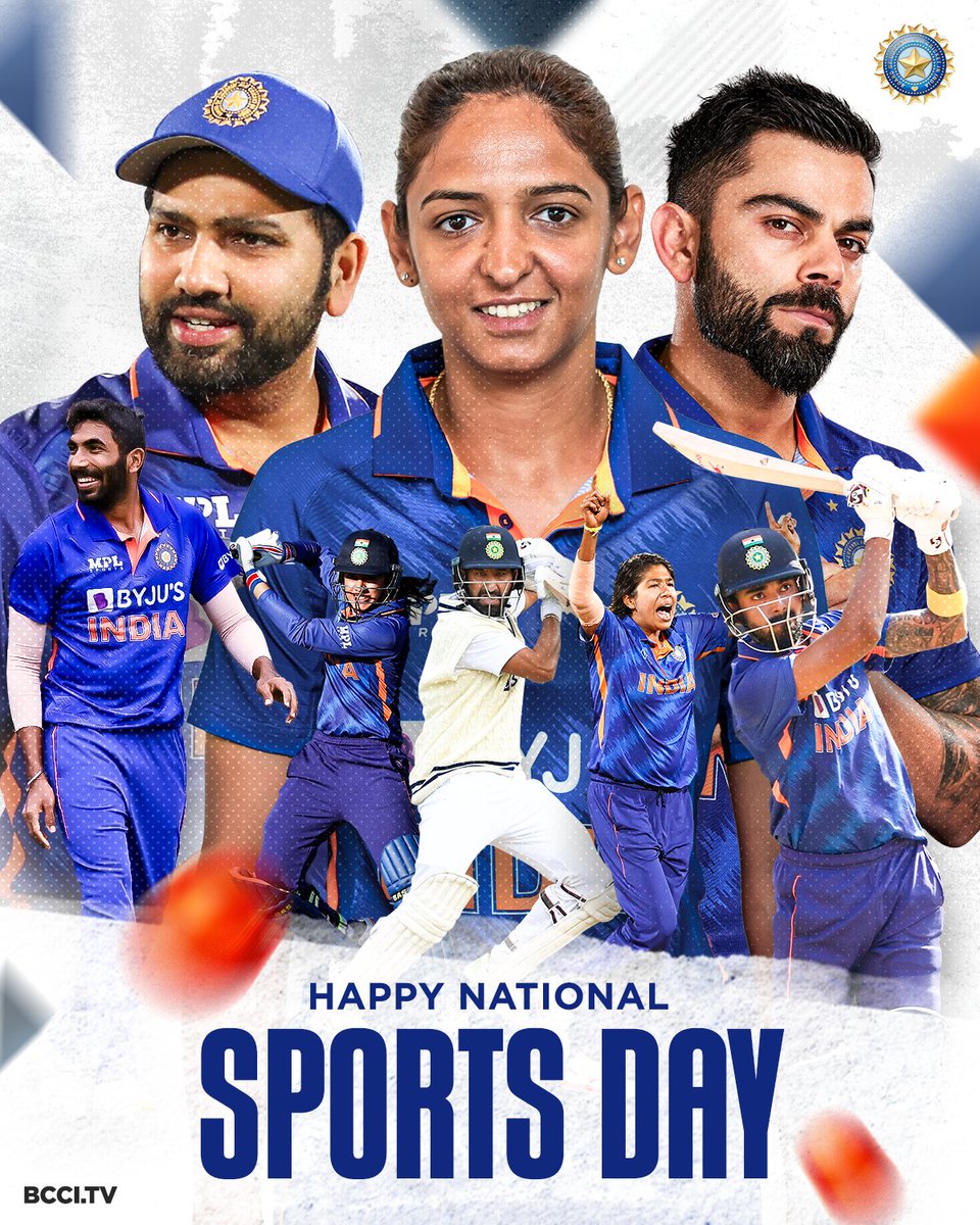 BCCI greets everyone on the occasion of #NationalSportsDay Let's celebrate our athletes and keep supporting them 🙏