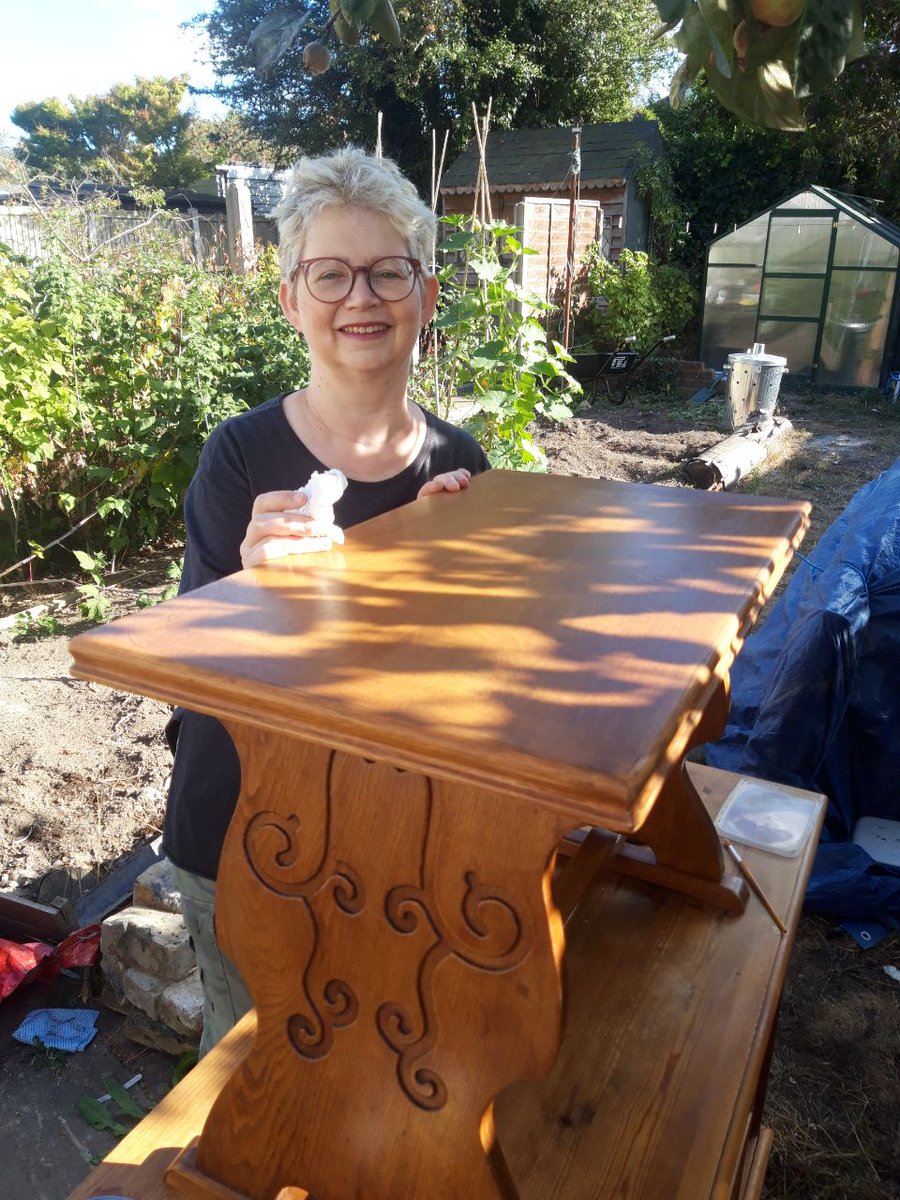 Della_Girl's tweet photo. We finished #upcycling this #vintage #continental #lowtable at last and now it's for sale on our pitch at #6oxfordstreet #petticoatlaneemporium #ramsgate 😺 #frenchpolishing #furniture #project #finishingtouches #shiny https://t.co/K7nBKXNzXH
