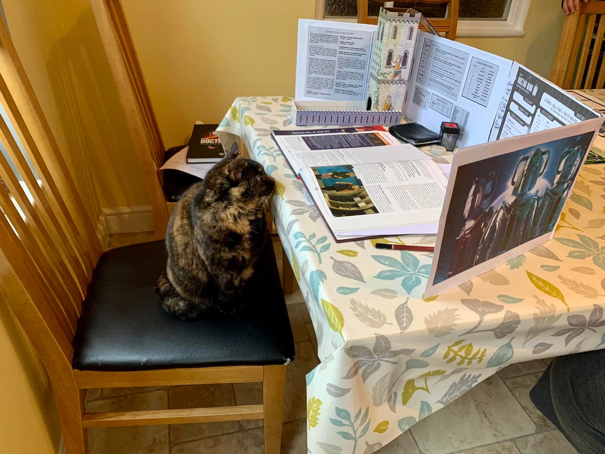 ChkyMnkyPicture's tweet photo. The Chronocast Chronicles - Episode Four - Cybersteeds & Howling Hounds. An audiocast from playing the #DoctorWho #Roleplaying Game from @cubicle7. So much fun! https://t.co/RaTtj5Zf8a Starring @DoctorSquee as the Doctor #WhoRPG #TTRPG #RPG #TARDIS #TheDoctor https://t.co/gsQCA7czid