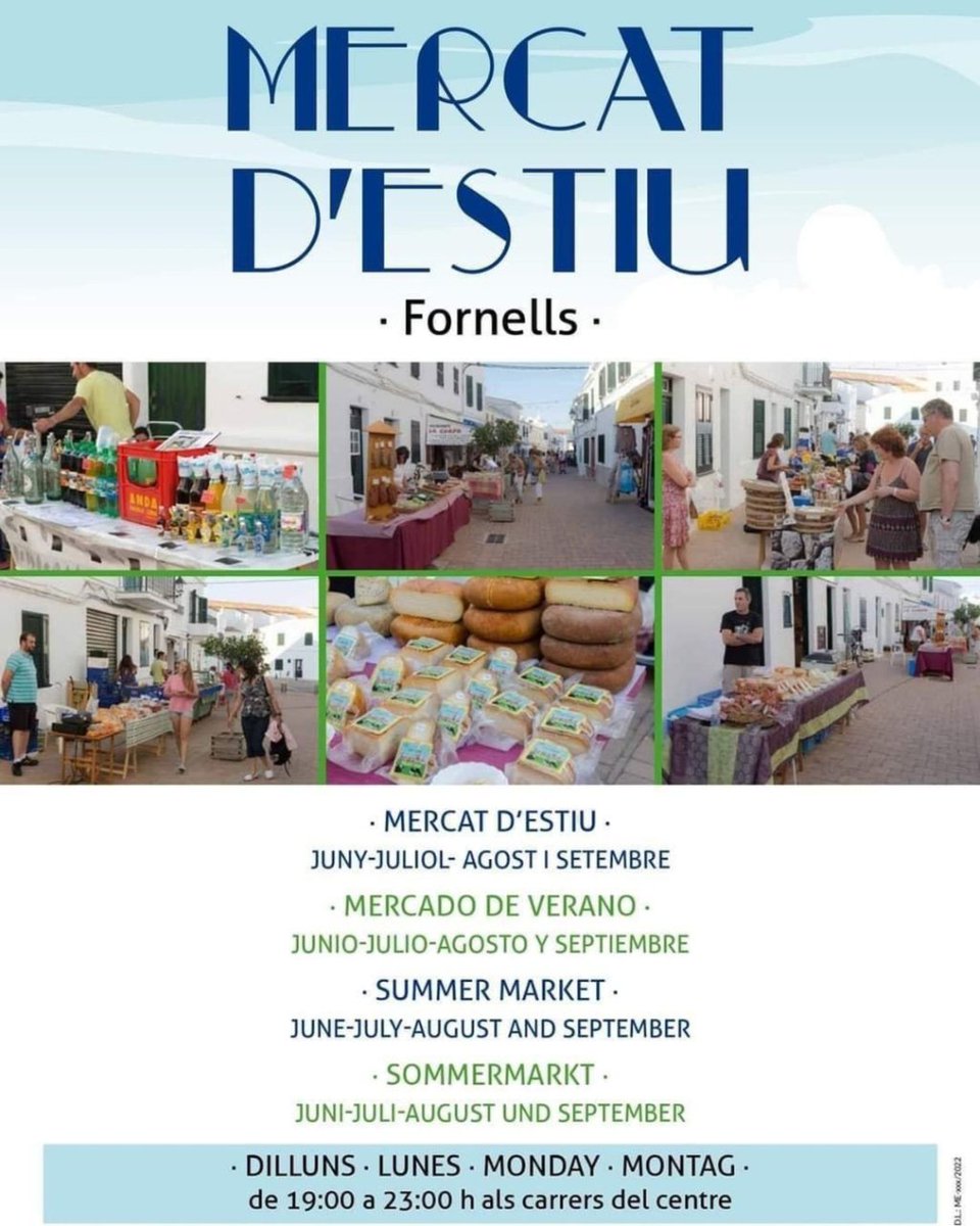 boletsdemenorca's tweet photo. 🏠MERCATS DE NIT 2022

🌙¿Aún no conoces los Mercats d'Estiu?

💯¿A qué estás esperando? Pásate y disfruta de cada historia y cada productos.

🍄Encuéntranos en Fornells y Mercadal, hasta finales de septiembre.

#boletsdemenorca #bolets #setas #productolocal #productodemenorca https://t.co/Kr5YwjzxRp