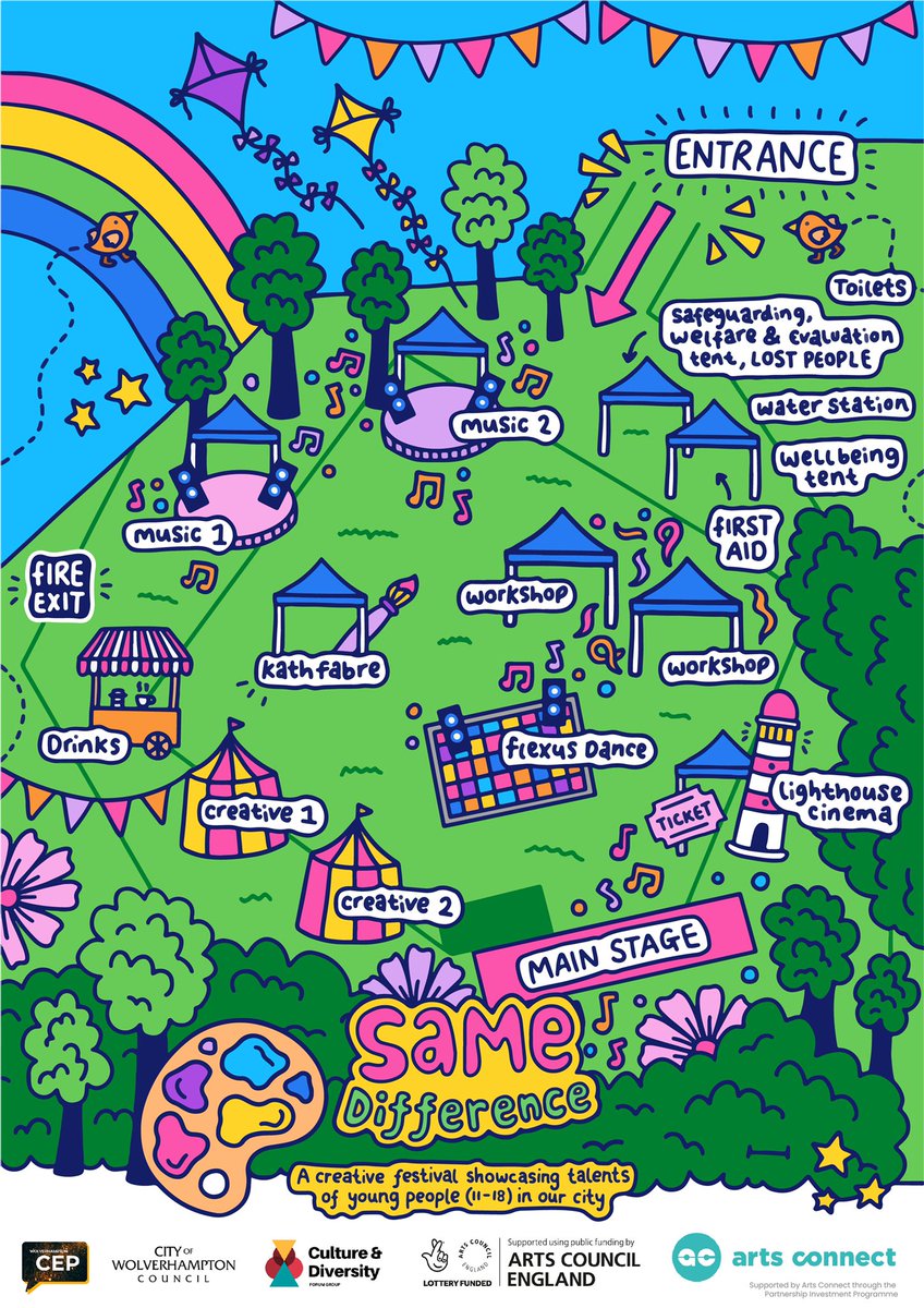 WvCep's tweet photo. #WvSameDifference @WvCep youth festival is looking amazing looking forward to seeing you there @FlexusDance @wlv_soa @WolvArtGallery @rosglover @Wtonmusic @lighthousemedia @cbw_art @KathFabre @ArtsConnectWM https://t.co/lajjkWAALg