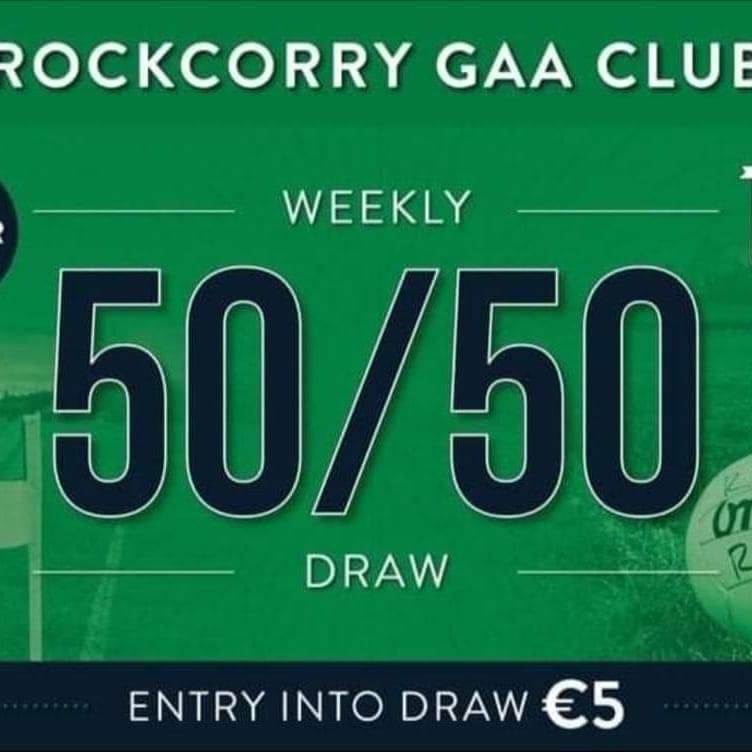 RockcorryGAA's tweet photo. This weeks 50/50 jackpot is heading for €200. For a chance to win enter via the link https://t.co/iE5HHafqWR https://t.co/bQVEQFNsxx