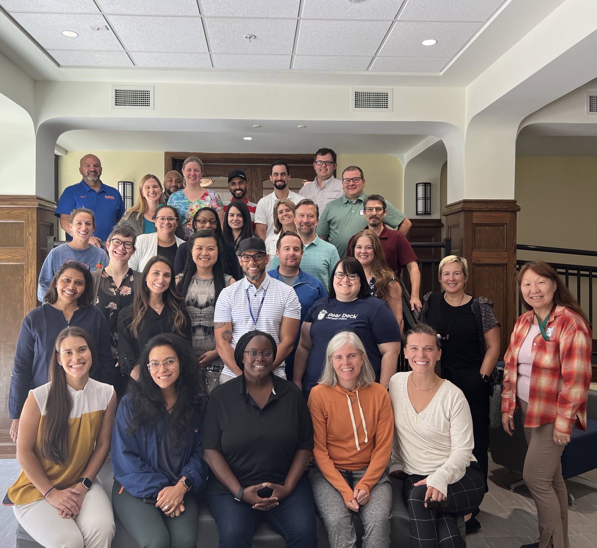 This is US! EDd Cohort 8 at the <a href="/UF_COE/">UF College of Education</a>. What a wonderful two days getting to know this group for two days, can’t wait for all the learning and researching to be done these next few years. We got this! Go Gators 🐊❤️ #UFEdTechC8