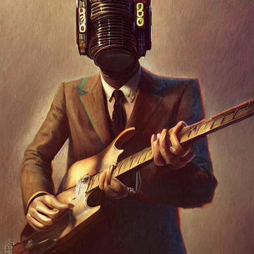 chekhov_eugene's tweet photo. Let's Rock It 🎸🎤🕺
#stablediffusion #aiart #rockmusic #guitars #misicians https://t.co/TjAcdB3jkb