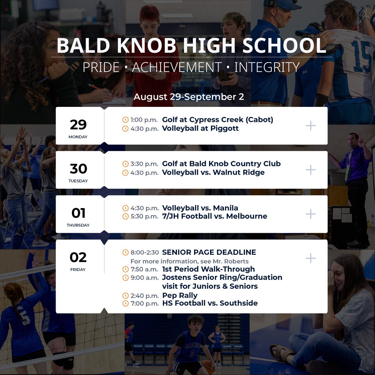 baldknobschools's tweet photo. The happenings for week 3. https://t.co/hEALRapz9X