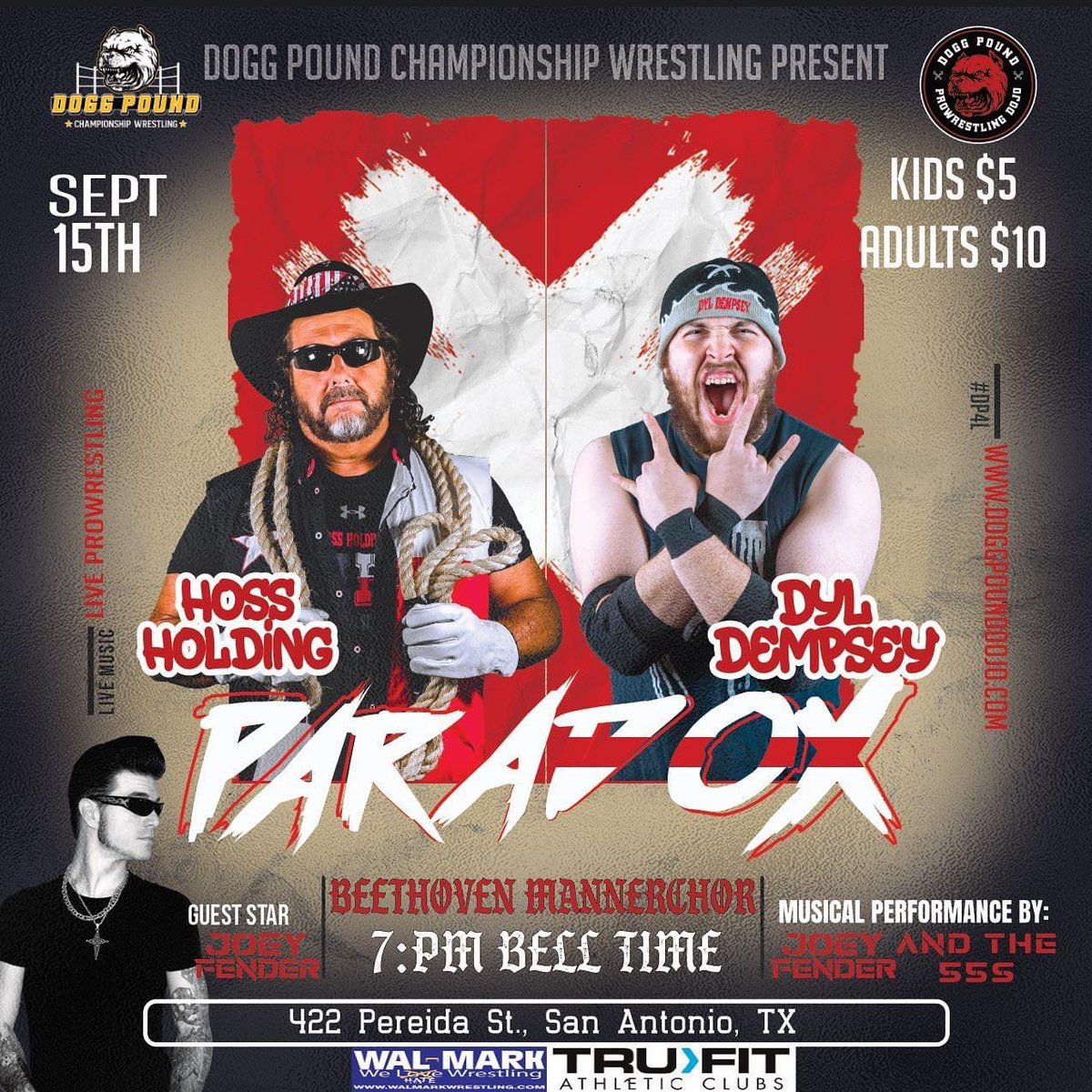 dpcwrestling's tweet photo. MATCH ANNOUNCEMENT
‼️MENS SINGLES MATCH ‼️
Per DPCW Board of Directors
🚧@HoldingHoss VS @DempseyRoR913 🚧
Beethoven Maennerchor
422 Pereida St,
San Antonio, TX 78210
🔔: 7pm
🎟 available at the door!!
#doggpound #DPCW #DP4L #TSWPLUS #dpdj https://t.co/XMsDlhrB0C
