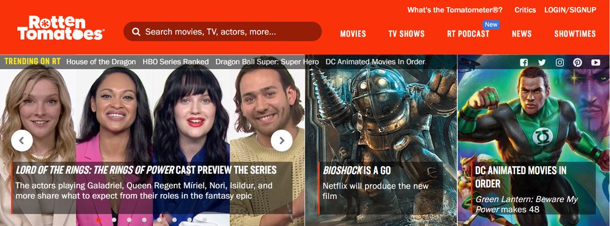 🎬 Movie Hack: When you're checking movie ratings on <a href="/RottenTomatoes/">Rotten Tomatoes 🍅</a>, focus on AUDIENCE SCORE only. 

"Critics" are "too vogue" with their opinion and don't really represent mass taste*.

*you'll often enjoy a movie that's 30% rotten by critics and 85% fresh by audience reviews.