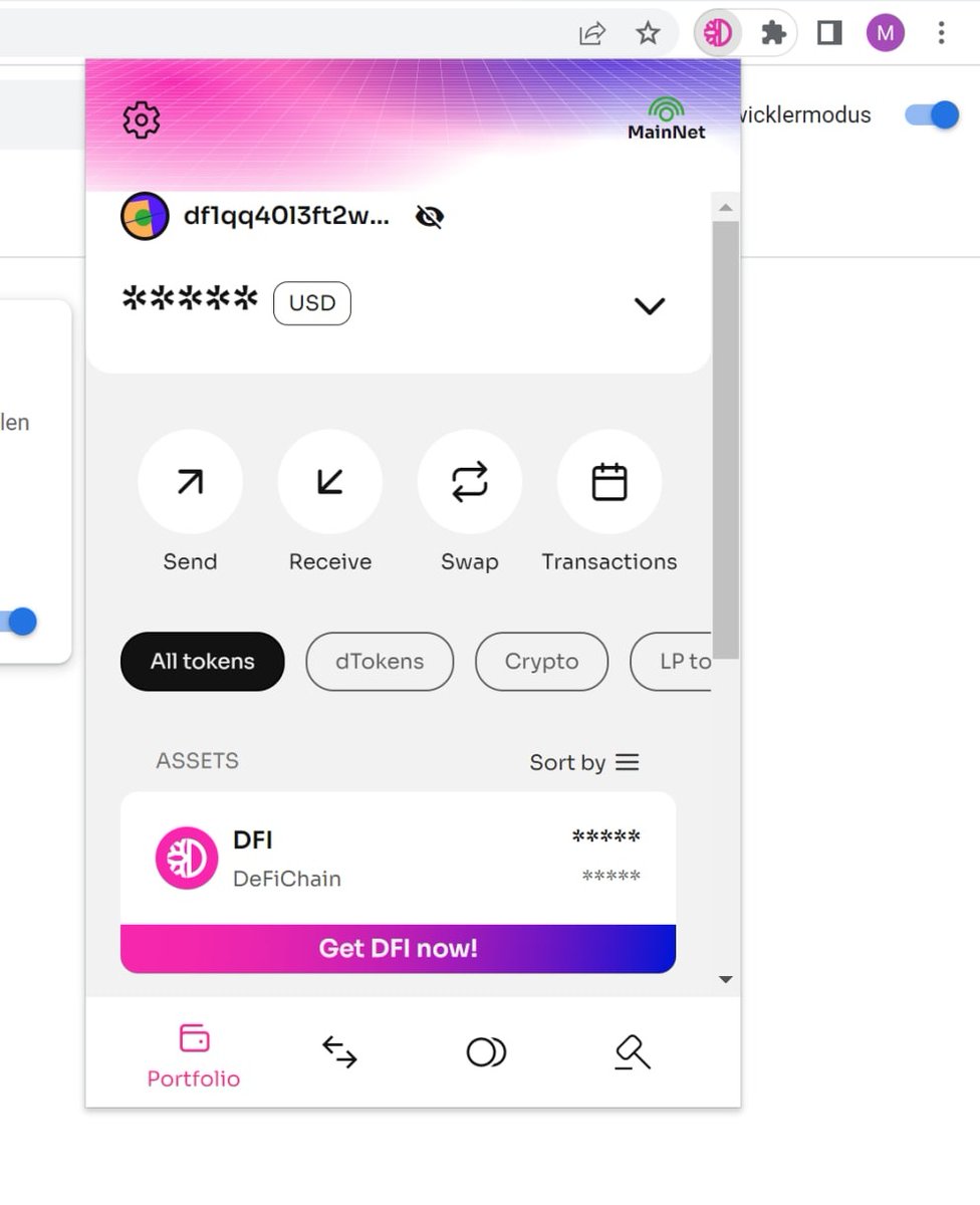 tcc701's tweet photo. Made some small changes to the official code, so the view is rendered correctly.

Will do some more ui tweaks the next days and publish it later on.

Already used it for some transactions.

#DeFiChain $dfi #lightwallet https://t.co/FQ2qJE3ta3