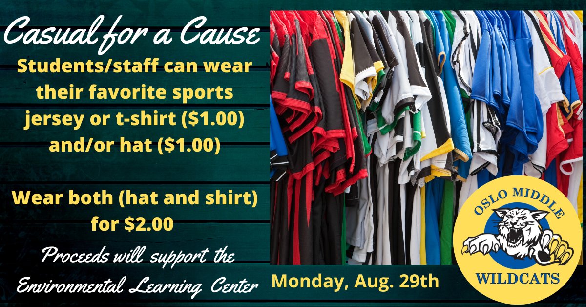 Show your team spirit tomorrow, August 29th by supporting our first Casual for a Cause.  All proceeds will support the Environmental Learning Center. We can't wait to see you! #webelieveinblue @IRCSchools @SDIRC_SUP <a href="/CraigKinsley1/">Craig K</a> <a href="/teachmehow2alge/">teachmehowtoAlGE</a> <a href="/MrBrown_Civics/">Ken Brown</a> @KBaysura <a href="/canva/">Canva</a>