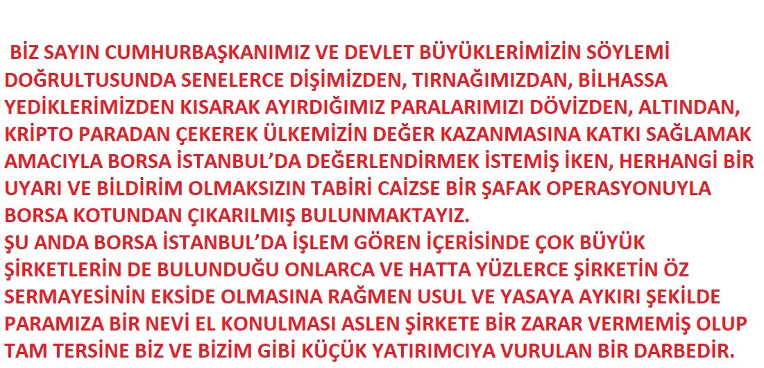 SelimTez's tweet photo. #PEKERartıMağdurlarınıGör
 Özsermaye kaybını dayanak gösterip @spkgovtr @borsaistanbul UYARI dahi yapmadan yatırımcıya cumartesi günü gördüğü bilançoyu değerlendirme fırsatı vermeden Pazartesi günü sabah seans başlamadan kottan çıkartıyor. Sizce ADALET bu mu? @YYalcin63 https://t.co/myRMv5amhP