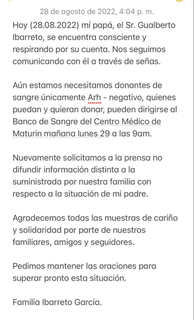 emilioloveraof's tweet photo. Gualberto mejorando! https://t.co/r5QJL6D7Dv