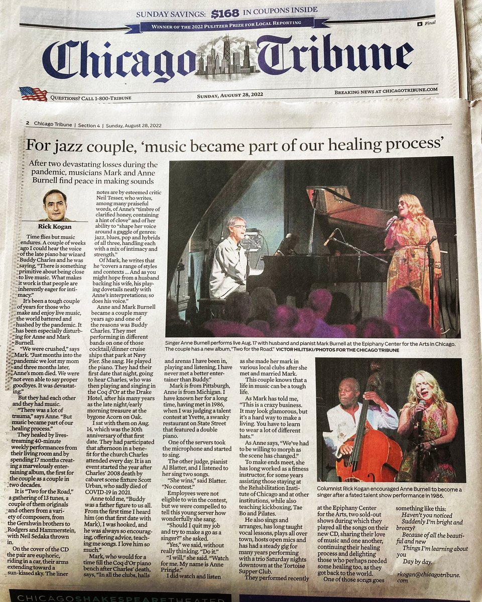 burnellmusic's tweet photo. #chicagotribune #chicagojazz #musicheals https://t.co/YwK8uvrWjG