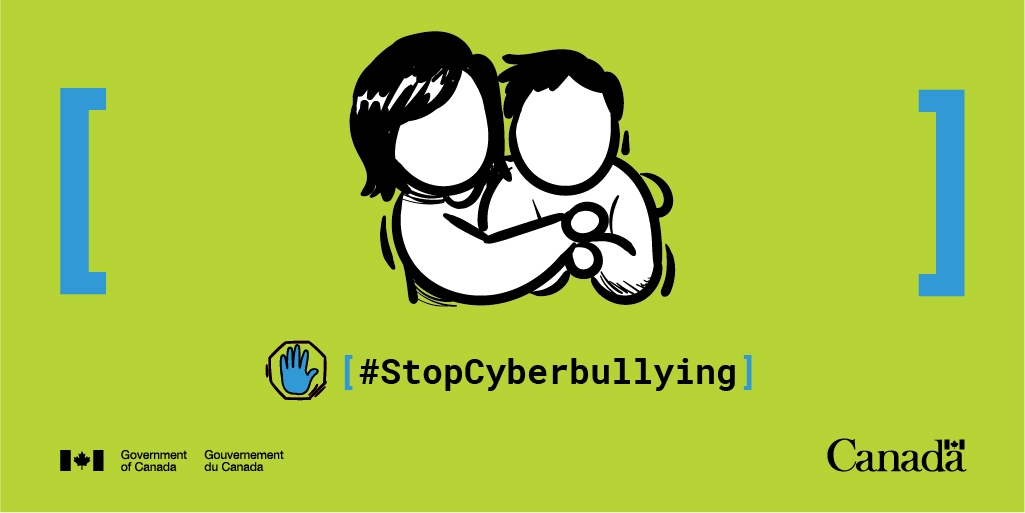 Safety_Canada's tweet photo. #Cyberbullying can be an awkward topic, but it’s important to talk to your kids – they may be bullied or be the bully. 
Find tips on how to prepare for, and stop cyberbullying: https://t.co/3OzUck2Oyd https://t.co/ljgJNJF6MJ