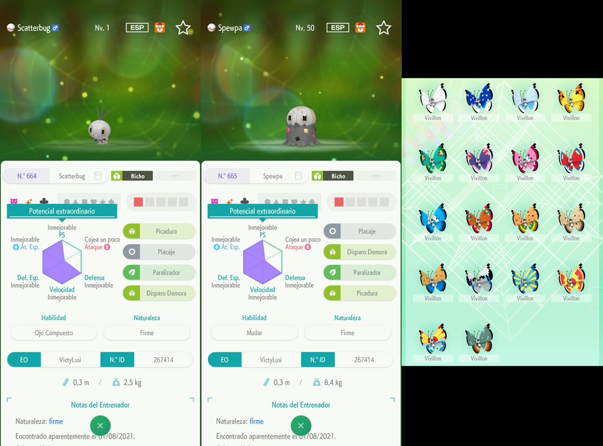 VictyLusi494's tweet photo. ✨Reparto Vivillon✨

Pido Ralts Lv. 31-40 en GTS📋

Se pueden pedir los 3 (20 Formas de Vivillon incluidas) pero no a la vez🚫

Si es posible las formas pedid solo la que os falta ya que hice repartos anteriormente

Se agradecen fotitos 📷

Suerte 💕 https://t.co/VW3X9t0fm8