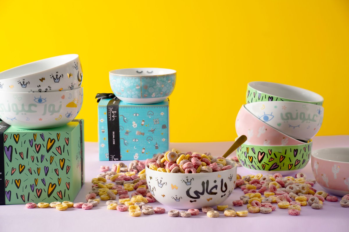 SilsalDH's tweet image. Basic bowls? Never! Shop our cute and quirky collection of bowls designed for cereal, granola chips or dips.
 تسوّقوا الزبديات المميزة والتي صممت بطريقة عصرية

#cerealbowls #quirkydesign #giftideas #arabicalligraphy