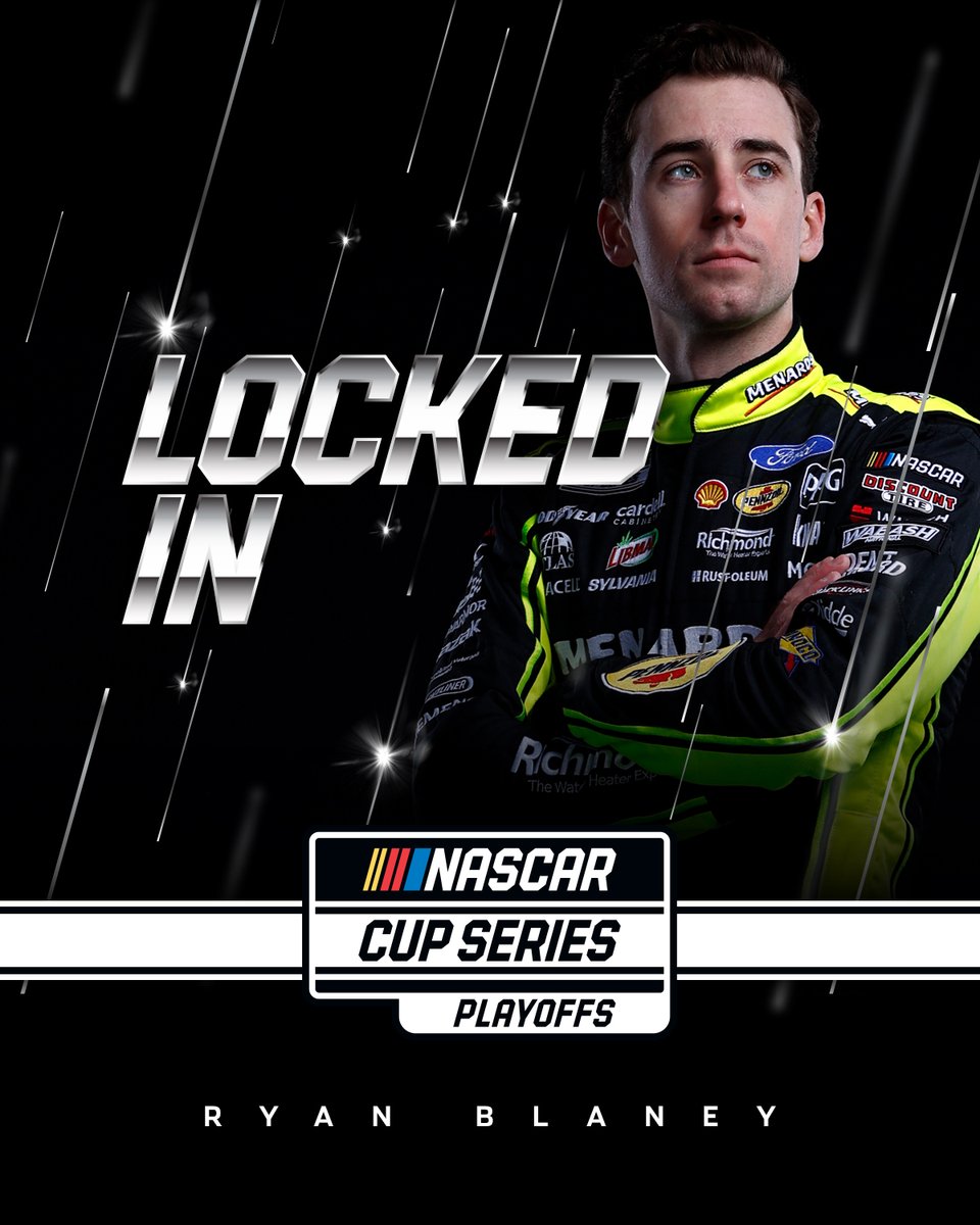 NASCAR's tweet photo. HE'S IN! 

@Blaney will race for a title in the #NASCARPlayoffs! https://t.co/PWOxL15ou1
