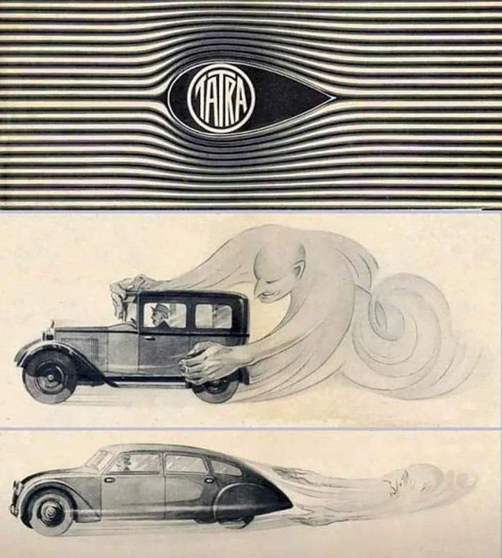 ManlioTassieri's tweet image. #Explaining #aerodynamics in a #simple way for anyone to #understand, #Tatra (1930)... 🤩
