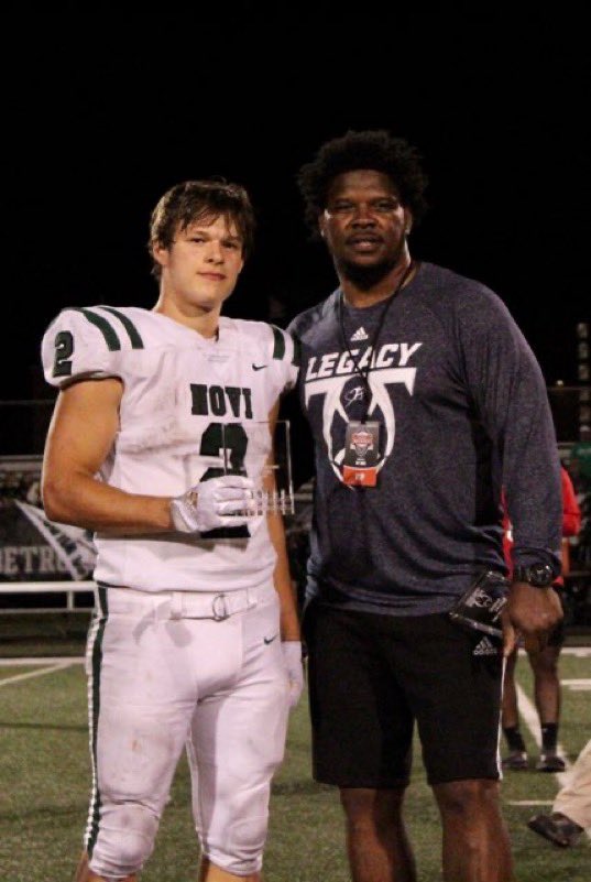 Thanks to <a href="/LegacyMI_FBall/">Legacy Football Organization</a> for the iron man award after <a href="/detpkc/">Prep Kickoff Classic</a> game vs Belleville Much appreciated. Ready for week 2 <a href="/novifootball/">Novi Football</a> <a href="/NoviAthletics/">NoviAthletics</a> <a href="/Burrell_Sports/">Burrell Sports Performance</a> <a href="/Fodrocy1156/">AREN Consulting</a> <a href="/LegacyLouAdams/">Louis Adams</a> <a href="/detsports/">Detroit Sports Commission</a>