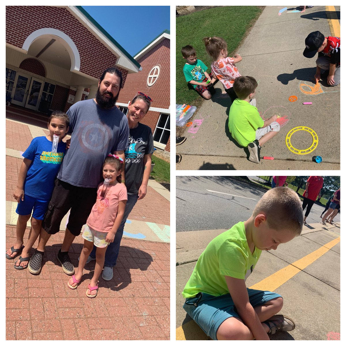 JenniferMHardin's tweet photo. Chalk The Walk was such a fun & sweet time with our school community yesterday. Thank you to everyone who came out and took a little bit of time to decorate our sidewalks for our first day of school. #backtoschool #wwrocks @RCS_NC https://t.co/BGLVWwUXwS