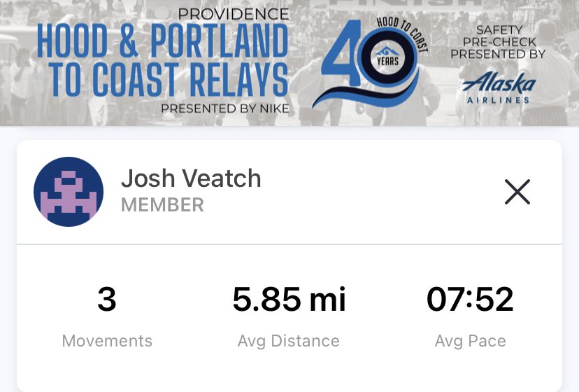 joshrveatch's tweet photo. Missed the experience of post call encephalopathy so reliving it for an overnight road race relay #HoodToCoast https://t.co/Ofa5Lu0zU6