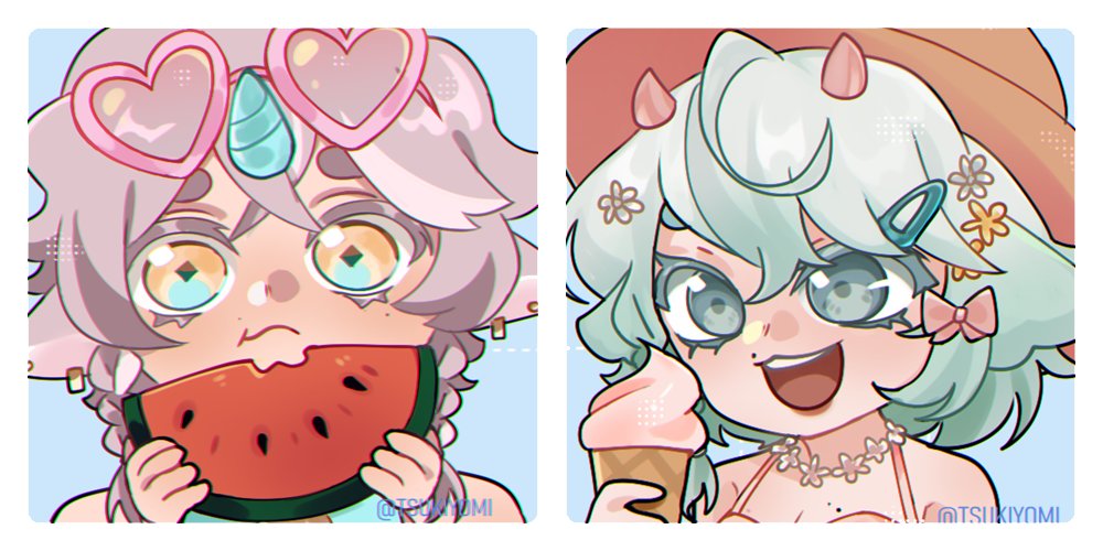Summer icon comission for <a href="/hailcakes/">🎀Dan(d)i🎀@Comms✨</a> ♥

#icon #comission