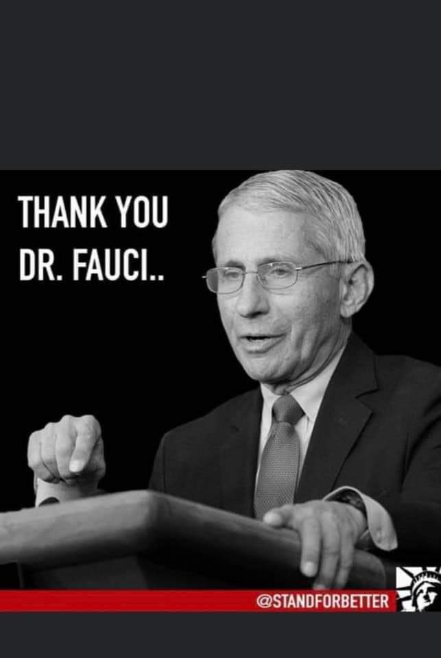 #ThankYouDrFauci