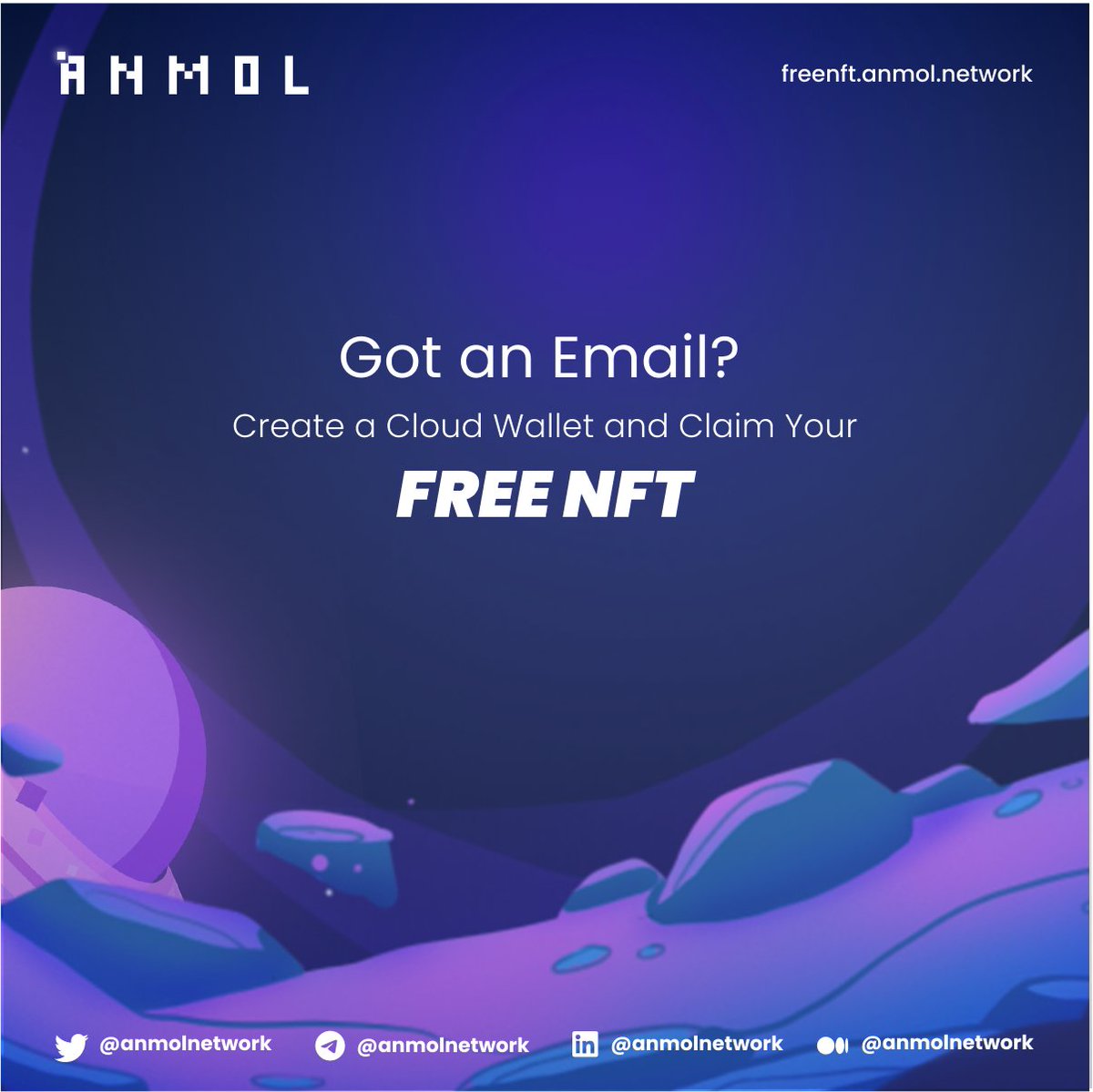 AnmolNetwork's tweet photo. Did you know that you can claim a #FreeNFT from our #NFTgiveway with an email or phone number? @MetaMask @WalletConnect @coinbase  are supported as well. 
https://t.co/gzH1lTWXxb
#NFTAirdrop #cryptoairdrop #NFTgivewaways #CryptoGiveaway #CryptoGiveaways #Giveaway #Giveaways #NFTs https://t.co/NOGHQalsEn