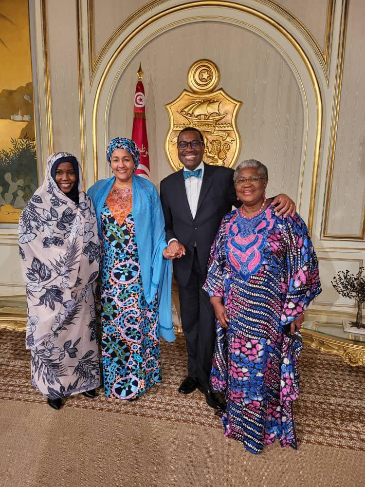 Discussing pathways forward for Africa’s future and enjoying smiles with my brother @akin_adesina President of the @AfDB_Group and my sister @AminaJMohamm Deputy Secretary General of the @UN at TICAD in Tunis. Also with the Minister of State for Foreign Affairs of Chad.